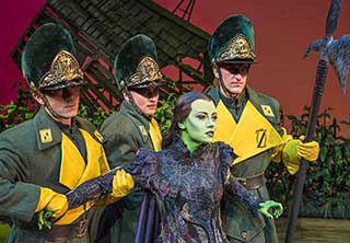 Emma Hatton as Elphaba and Ensemble. Photo by Matt Crockett